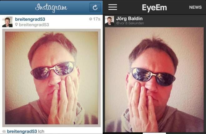Was ist die besser AP: Instagram oder EyeEm